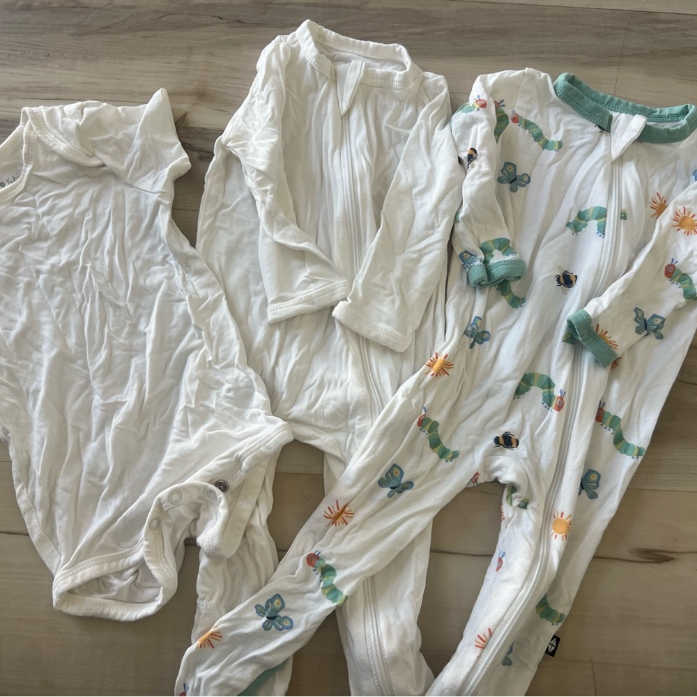 Kyte BABY Kids Pajamas Sleep Sacks - White and Multicolor